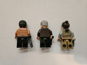 LEGO Star Wars Minifigure 75105 Old Han Solo w/ Blasters, Rey, Finn. Used.