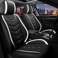 For Chevy Silverado 1500 2000 2026 Nappa Leather Seat Covers 2 Seats Black White