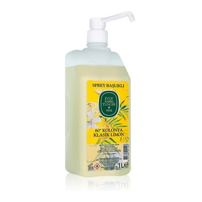 Kolonya Zitrone 1 L 80° Spray   Eyüp Sabri Tuncer Klassik Limon Eau de Cologne