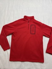 Under Armour Sweater Mens Size L Red 1/4 Zip Up Pullover Sweatshirt