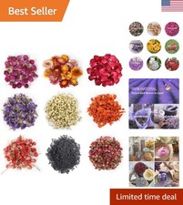 100 Natural Dried Flower Herbs Kit - Perfect for Handmade Crafts Beauty