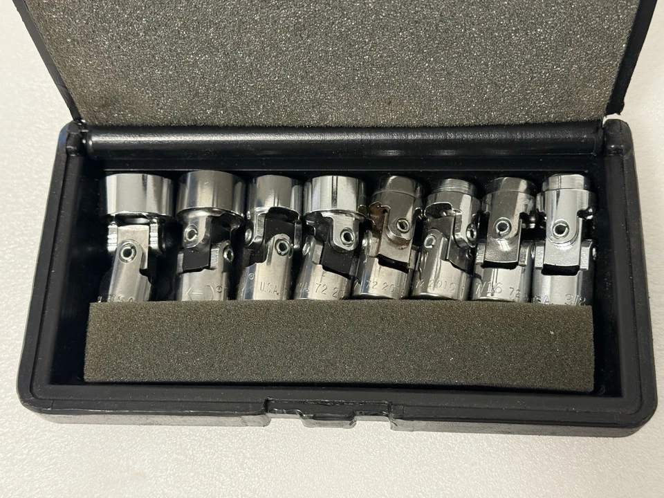 "Juego de enchufes giratorios vintage EASCO - KD Tools hechas en EE. UU. 3/8"" (8)" Foto 2 de 4