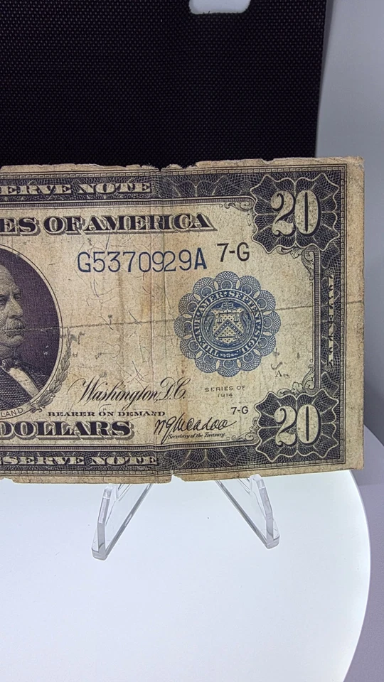 🔥$20 1914 Federal Reserve Note Large Bill Circulated🔥 - Image 2 of 4