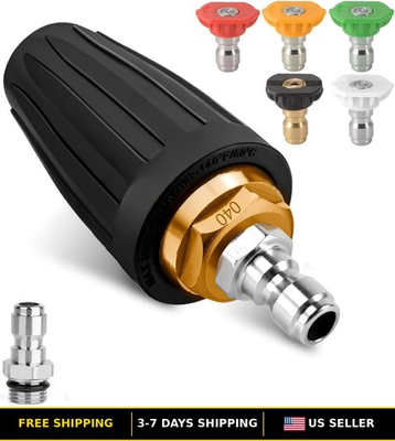 #ad 4000 PSI Turbo Nozzle Kit for Pressure Washer 360° Rotating Attachment $29.99