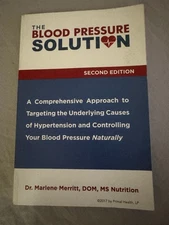 The Blood Pressure Solution by Marlene Merritt Second Edition Paperback Book
