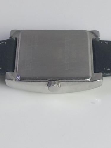 Kenneth Cole Tank Watch Men 32mm KC1084 Silver Tone Leather Band - Picture 16 of 19