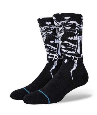 STANCE x DC Comics Harvey Quinn Crew Socks  Large (9-13) Black White Batman *D