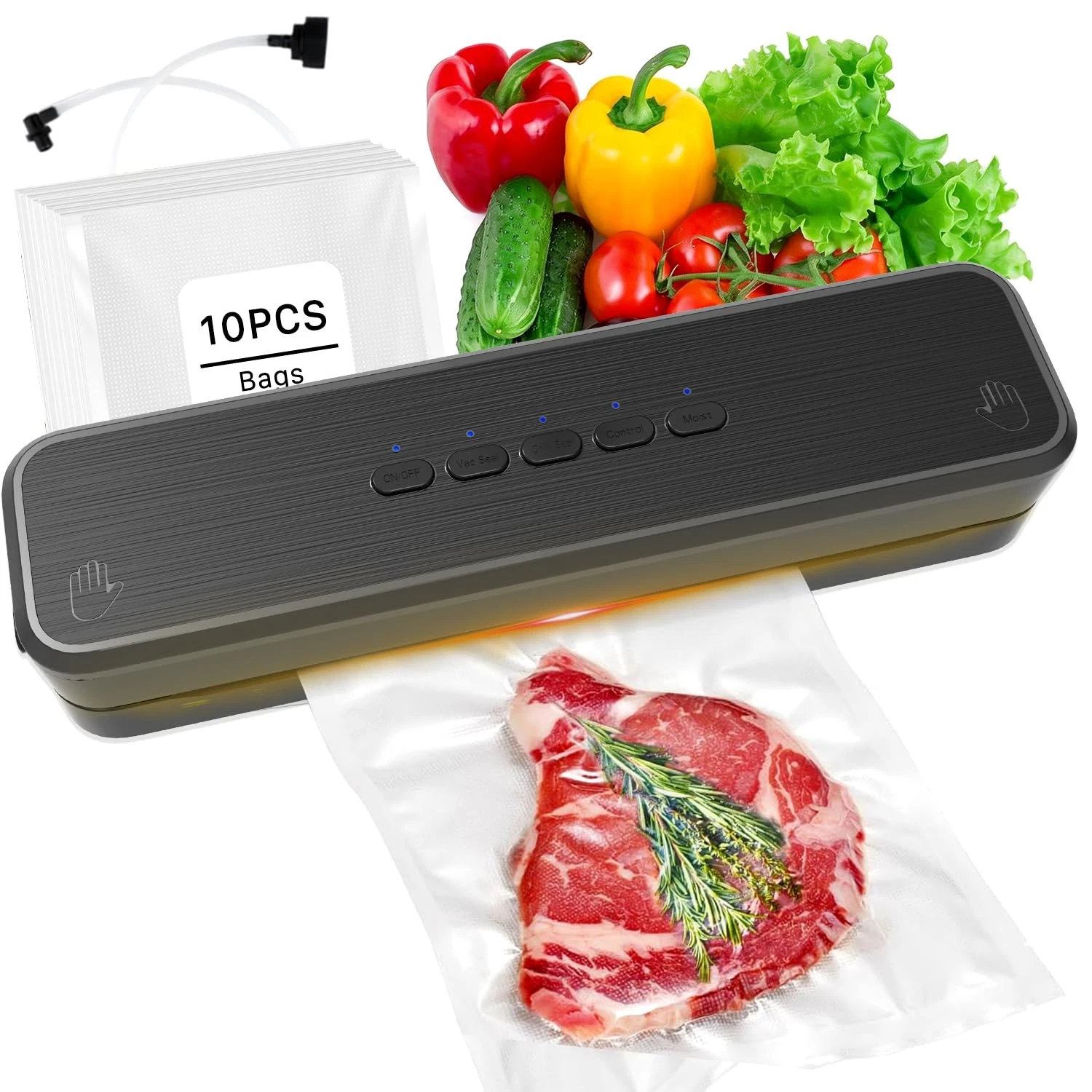 Vacuum Sealer Machine, Fast-Compact/Multi-Functional Vacuum Sealer for Food w...