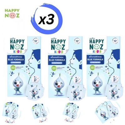 Happy noz onion sticker 100%organic relief allergy blocked nose 6pcs/box x3