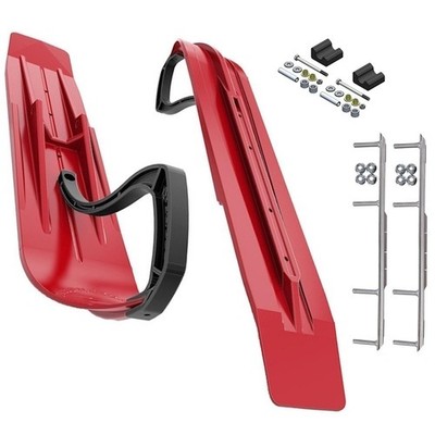 Slydog Powder Hound 7'' Red Skis w/4.5'' Shaper Bar Complete Kit Yamaha Phazer/FX