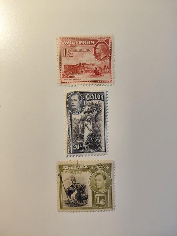 1938 UK Colonies Stamps(Ceylon,Cyprus,Malta),2 MNH,OG+1 Used,NH,NG