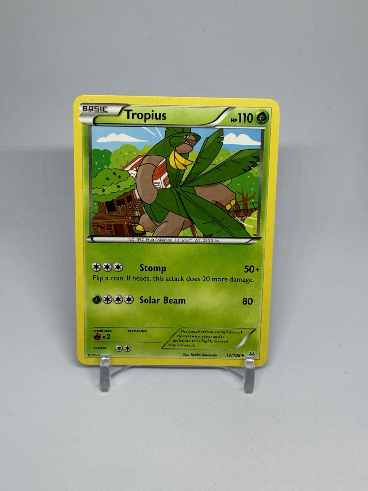 Tropius 12/108 (NM, Pokemon Card, Roaring Skies, 2015, Grass, Uncommon)