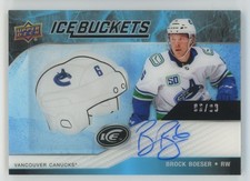 2020-21 Upper Deck ice icebuckets auto /99 Brock Boeser  Vancouver Canucks #18