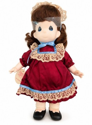 Precious Moments Becca Doll #1474 Burgundy Lace Dress 16  Vintage 1994
