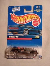 2000 Hot Wheels #220 SWEET 16 black 29275 Mattel LW Wheels Malaysia 