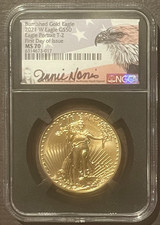 2021-W $50 GOLD EAGLE T-2 One 1 oz. Coin : NGC MS70 FDOI  JENNIE NORRIS : 10414 5400.00 per troy oz