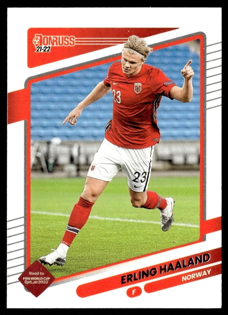 Panini Donruss Road to Qatar Erling Haaland #100 Trading Card 2021