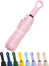 Umbrellas for Rain with Ring Buckle - Travel Umbrella Compact for Backpack, Car,