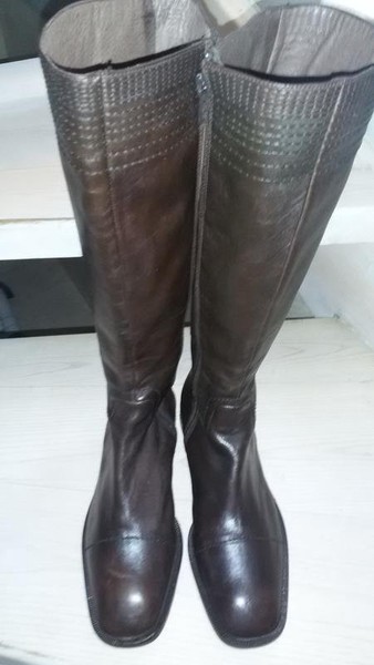 Women Billi Bi Boots Brown Leather 37 #5YY3