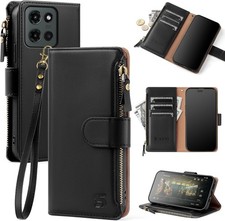 Wallet Case for Motorola Moto G 2026/2025 / G Play 2026, Black with Card Holder