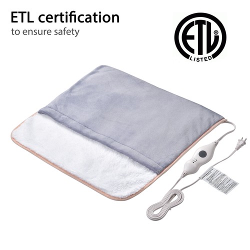 2Pcs 22x20" Winter Electric Heated Foot Warmer Pad 3 Heat Setting Relief Fatigue - Picture 9 of 12