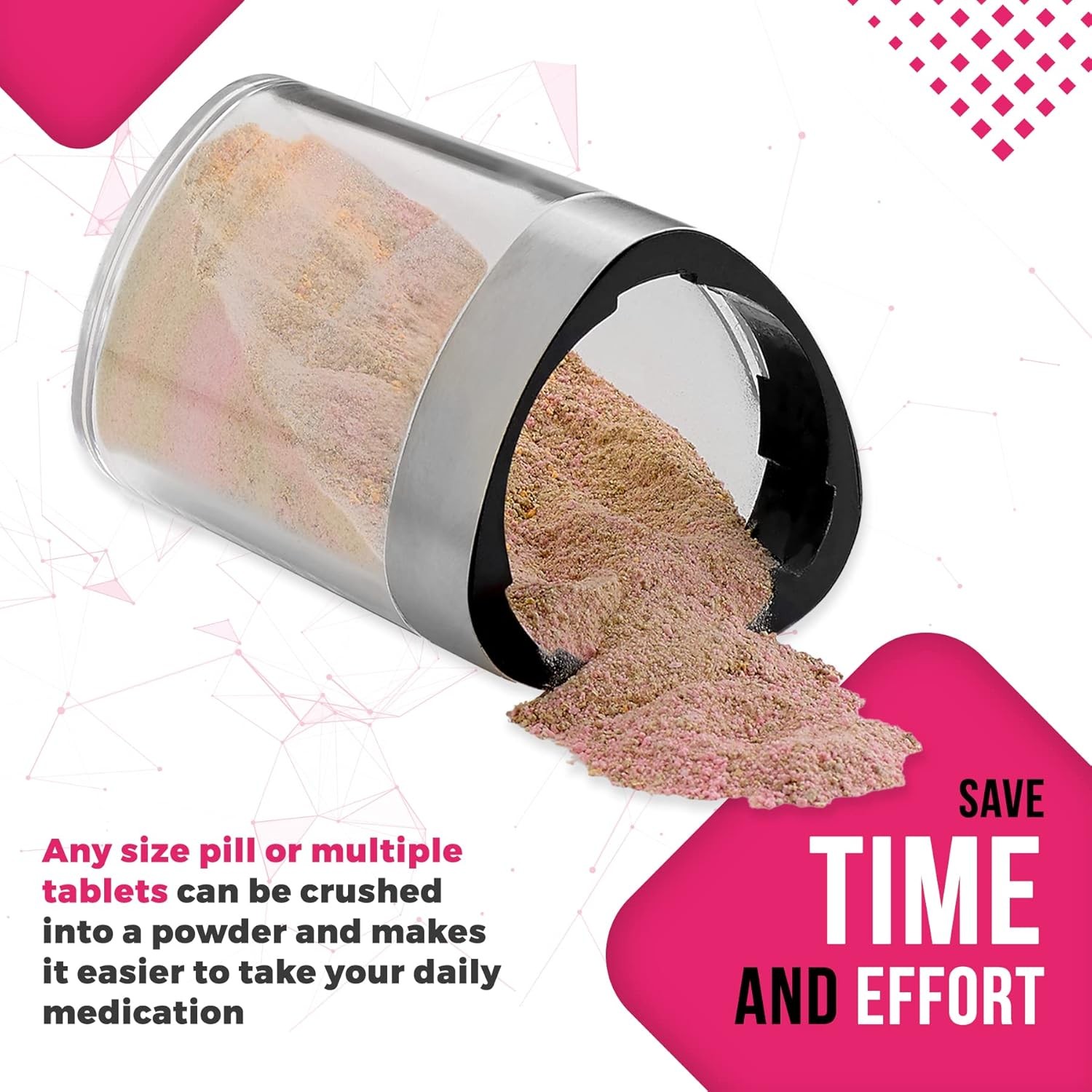 Pill Grinder - Pro Manual Pill Crusher and Cutter Crush, Grind and Pulverize Mul