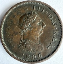 1806 George III Penny &ndash; Clear Date, Good Detail, Honest Circulated
