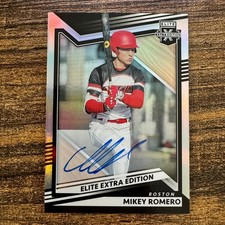 2022 Panini Elite Extra Mikey Romero Base Auto #24 Boston Red Sox