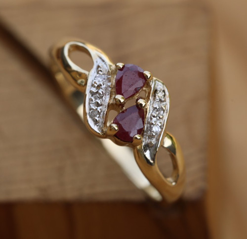 Crossover Ruby & Diamond Ring