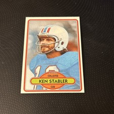 Ken Stabler 1980 Topps #65. HOF QB. Cool Vintage.