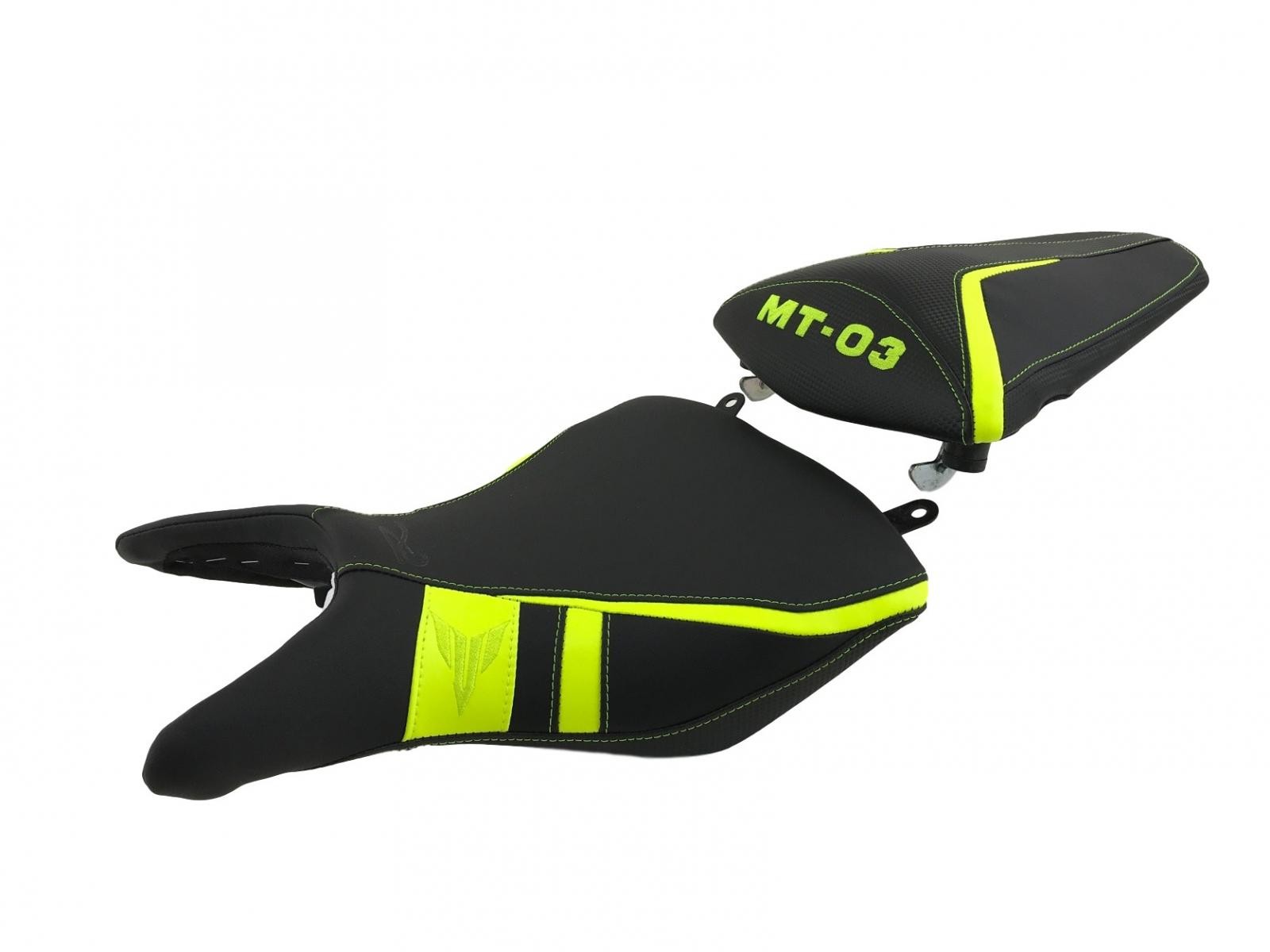Housse de selle Yamaha MT-03 Top Sellerie France antidérapante noir simili HSD5887