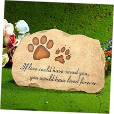 Dog Memorial Stone Dog Garden Memorial Stone Paw Prints Pet Headstone Resin