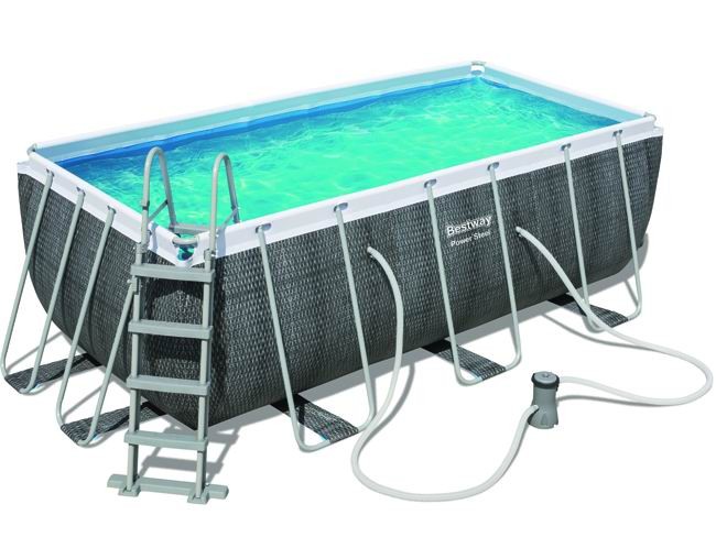 Piscina Bestway Power-Steel 56722 Rettang.rattan 412x201 CM