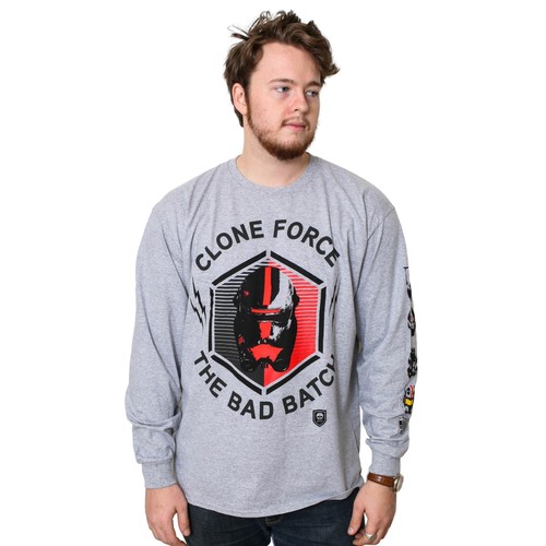Star Wars The Bad Batch Helmets Adult Long Sleeve T-Shirt - Afbeelding 2 van 4