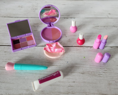 Cosmetics Make Up 18in Doll Accessories Lot Compact Lipsticks Nail Polish