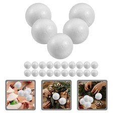 25 Pcs Foams Ball Shape Ornament Model for Diy Polystyrene Balls Crafting