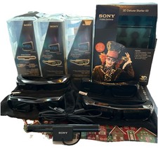 Sony TDG-BR100  TDG BR250 3D Glasses Deluxe Starter Kit 3 Pair  1 Kid glasses