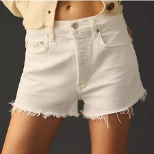 NWT Citizens of Humanity Annabelle Vintage Cutoff Denim Shorts in White size 25