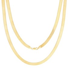 14K Oro Giallo Massiccio 6mm Flessibile Pesce Catena Donna Uomo Collana 40.6cm-