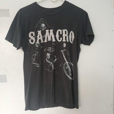 Sons of Anarchy SAMCRO Skull Reaper Black T-Shirt Mens Graphic Tee