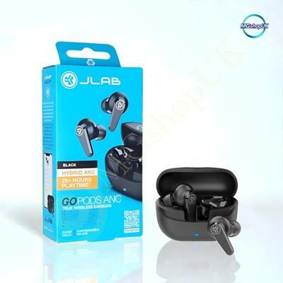  JLab GO Air POP ANC True Wireless Earbuds - Active Noise Cancelling - Schwarz - Neu