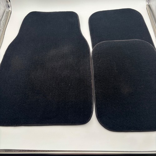 Unbranded Car Floor Mats Universal OS Black Excellent Carpet 3-Piece Set
