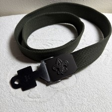 Boy Scouts of America BSA Green Web Belt Up To 42  Metal Buckle Gear 64042