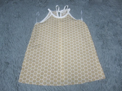 #ad #ad Womens Small Halter Top Casual Beige White Geometric Tank Casual $10.94