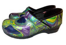 Women's 9/40 Sanita Hendrix Professional Nurse Work Leather Clogs Danish Shoes