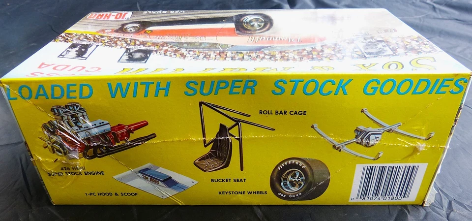 1/25 Jo Han Sox & Martin Plymouth "BOSS CUDA" 复古工厂密封 MoPar — 第 3/3 张图片