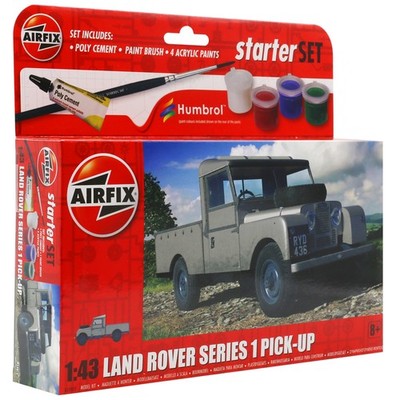 Airfix Land Rover Serie 1 Pick-Up Starter Set Modellbausatz 1:43 A55012