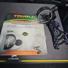 TRUGLO Storm G2 TG3015B 5-pin .019-Inch Fiber Optic Archery Sight - Black