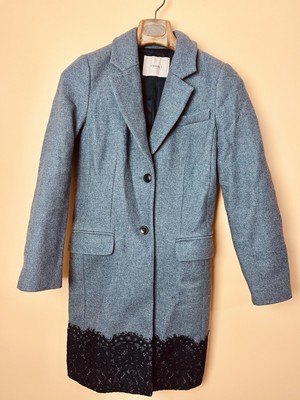 Twin Set Milano Women s Gray Wool Coat 42