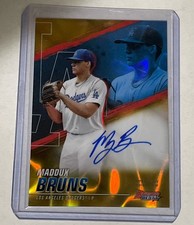 2021 Bowman's Best Gold Lava Refractor /75 Maddux Bruns Auto